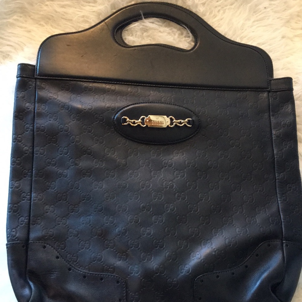Authentic Guccissima Leather Frame Top Tote